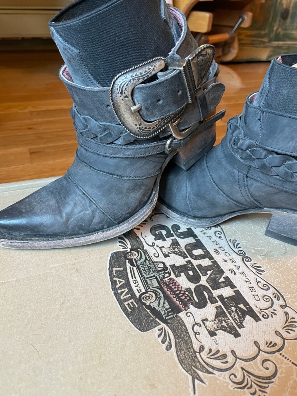 Junk Gypsy by Lane Western Buckle Ankle Boots